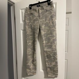 Hudson Mid-rise camo jeans